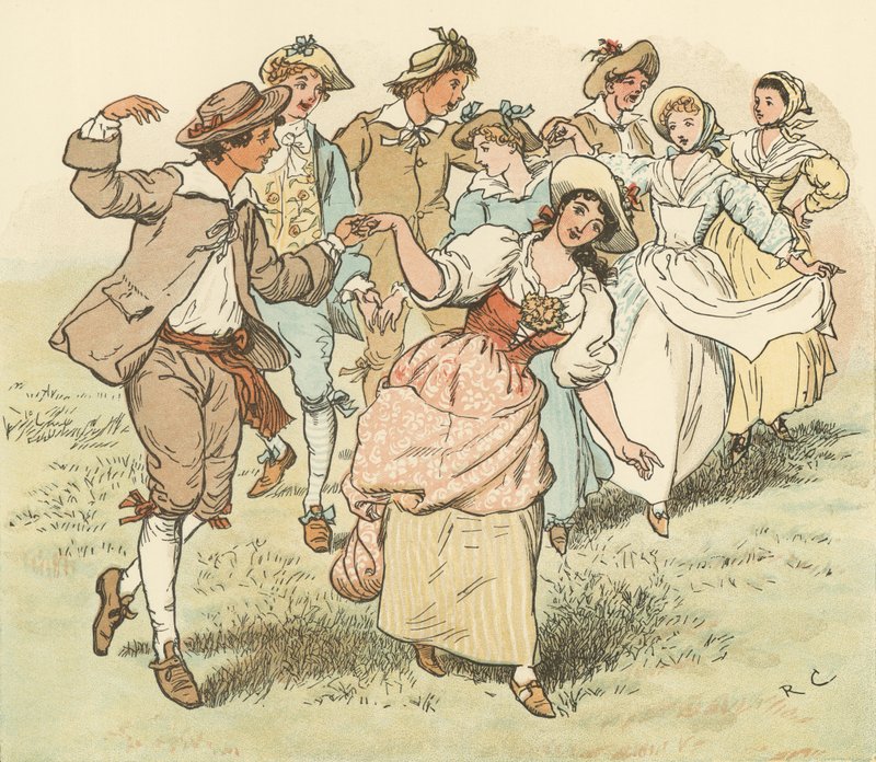 Gyertek Lasses and Lads alkotó: Randolph Caldecott
