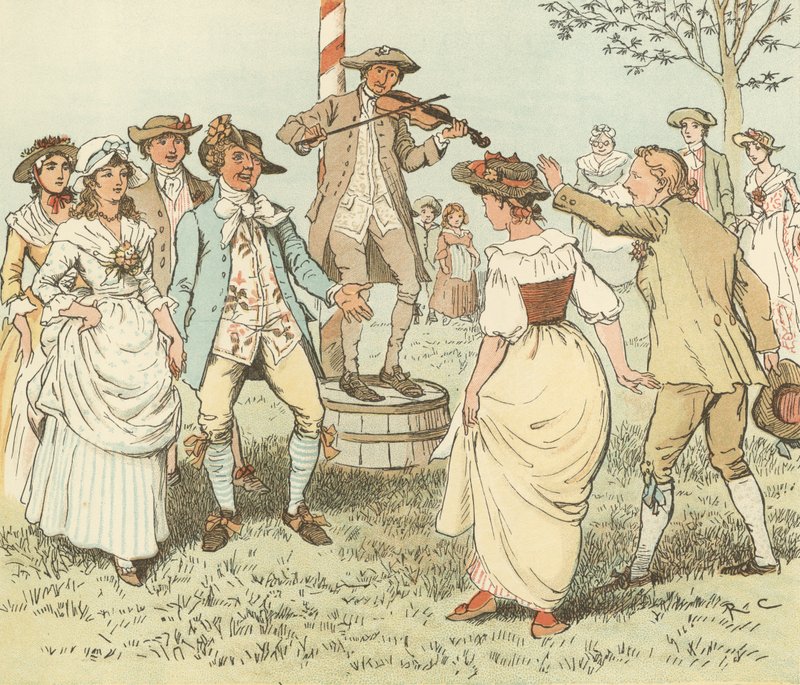 Gyertek Lasses and Lads alkotó: Randolph Caldecott