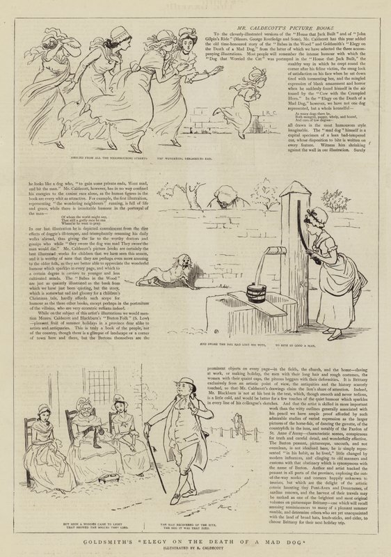 Goldsmith elégiája egy veszett kutya haláláról alkotó: Randolph Caldecott