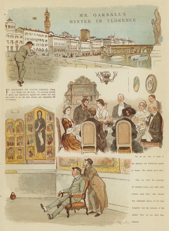 Mr Oakball tél Firenzében (chromolitho) alkotó: Randolph Caldecott