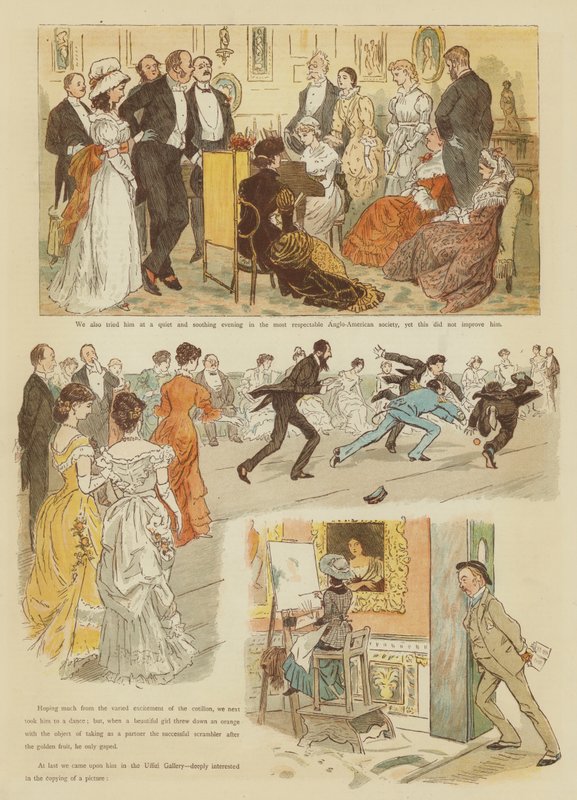Mr Oakball tél Firenzében (chromolitho) alkotó: Randolph Caldecott