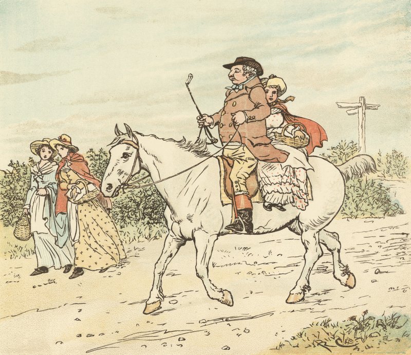 Egy farmer ügetett a szürke kancáján alkotó: Randolph Caldecott