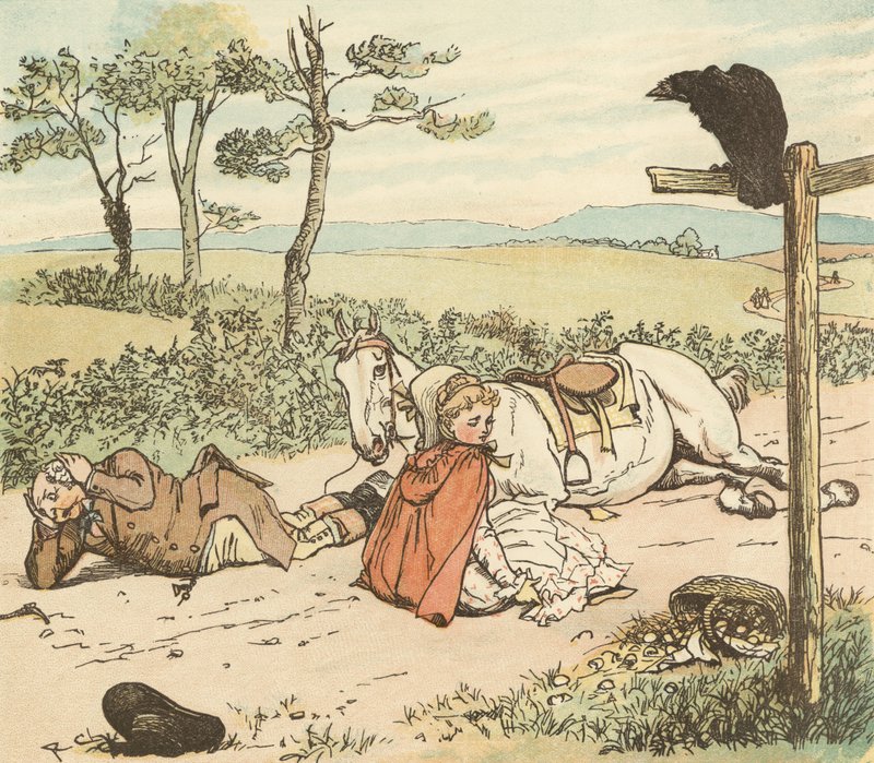 Egy farmer ügetett a szürke kancáján alkotó: Randolph Caldecott
