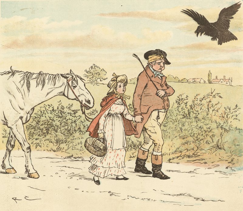 Egy farmer ügetett a szürke kancáján alkotó: Randolph Caldecott