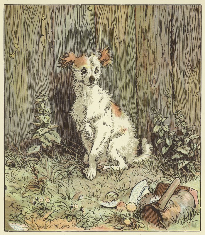 Elégia egy veszett kutya haláláról (színes litó) alkotó: Randolph Caldecott