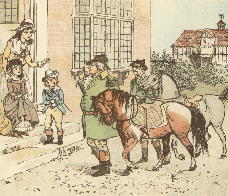 Lovagoljon egy kakaslovon Banbury Crossig alkotó: Randolph Caldecott