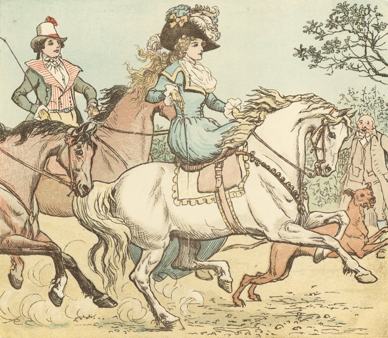 Lovagolj kakaslóval Banbury Crossig alkotó: Randolph Caldecott