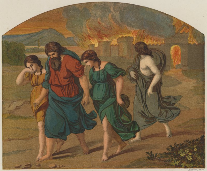 Lót és családja szökése Szodomából alkotó: Raffaello Sanzio Raphael
