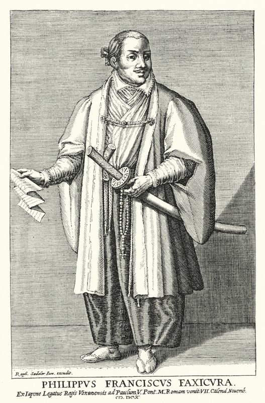 Hasekura Tsunenaga, japán pápai nagykövet, 1615 alkotó: Raphael I after Sadeler