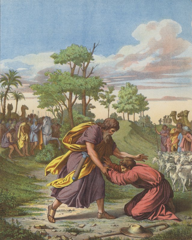 Jákob és Ézsau kibékülése (színes litó) alkotó: after Raphael