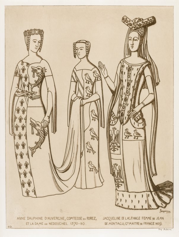 Anne Dauphine, Forez grófnője és Nedouchel hölgye, 1370-80. Jacqueline de Lagrange, Jean de Montagu francia mester felesége, 1409. alkotó: Raphael Jacquemin