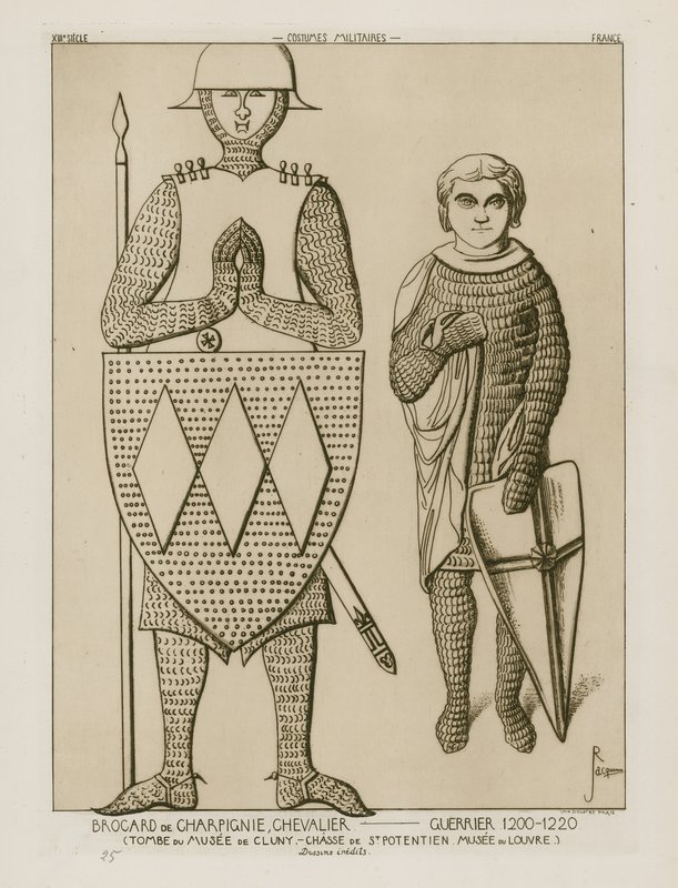 Charpignie-i Brocard, lovag - katona, 1200-1220 alkotó: Raphael Jacquemin