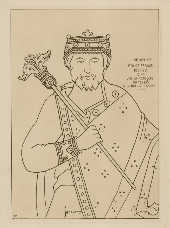 I. Henrik francia király, 1031-1060 alkotó: Raphael Jacquemin