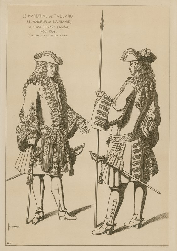 Tallard marsall és Laubanie úr a táborban a landau-i csata előtt, 1703. november alkotó: Raphael Jacquemin