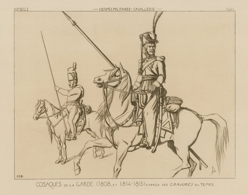 Orosz gárdista kozákok (1808 és 1814-15) alkotó: Raphael Jacquemin