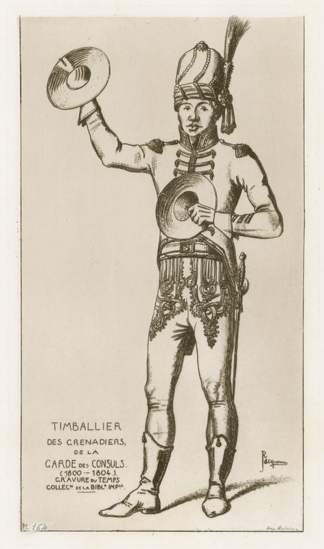 A konzulok gárdájának gránátosainak Timbalierje (1800-1804) alkotó: Raphael Jacquemin