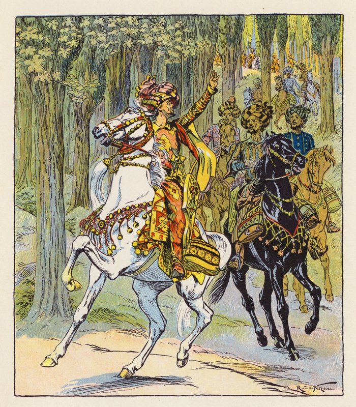 Les Mille et Une Nuits / Ezeregy éjszaka (színes litográfia) alkotó: Raymond de la Neziere