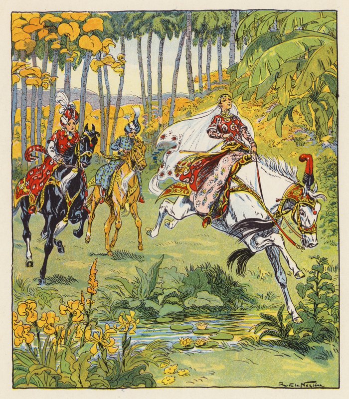 Les Mille et Une Nuits / Ezeregy éjszaka (színes litográfia) alkotó: Raymond de la Neziere