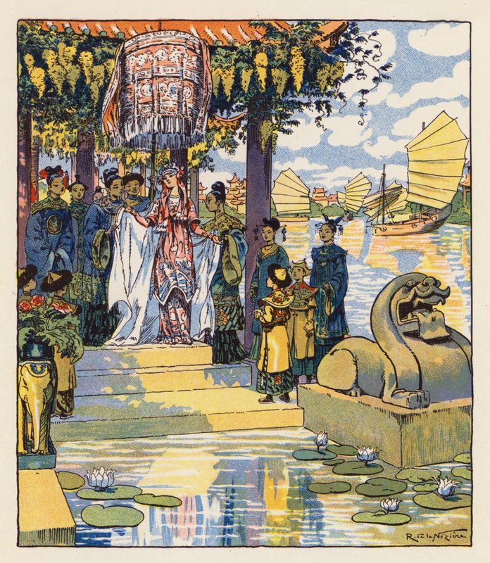 Les Mille et Une Nuits / Ezeregy éjszaka (színes litográfia) alkotó: Raymond de la Neziere