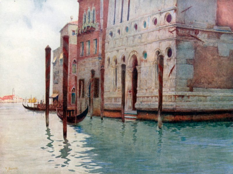 A Palazzo Dario sarka (színes litográfia) alkotó: Reginald Barratt