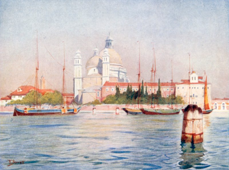 Santa Maria Della Salute (színes litográfia) alkotó: Reginald Barratt