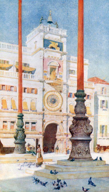 Az óratorony (színes litográfia) alkotó: Reginald Barratt