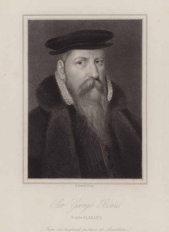 Sir George Bowes, angol katona (metszet) alkotó: Reginald Easton