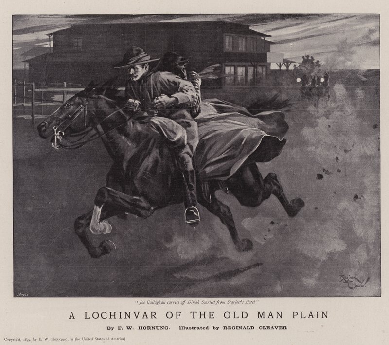 A Lochinvar az Old Man Plainről (litográfia) alkotó: Reginald Thomas Cleaver