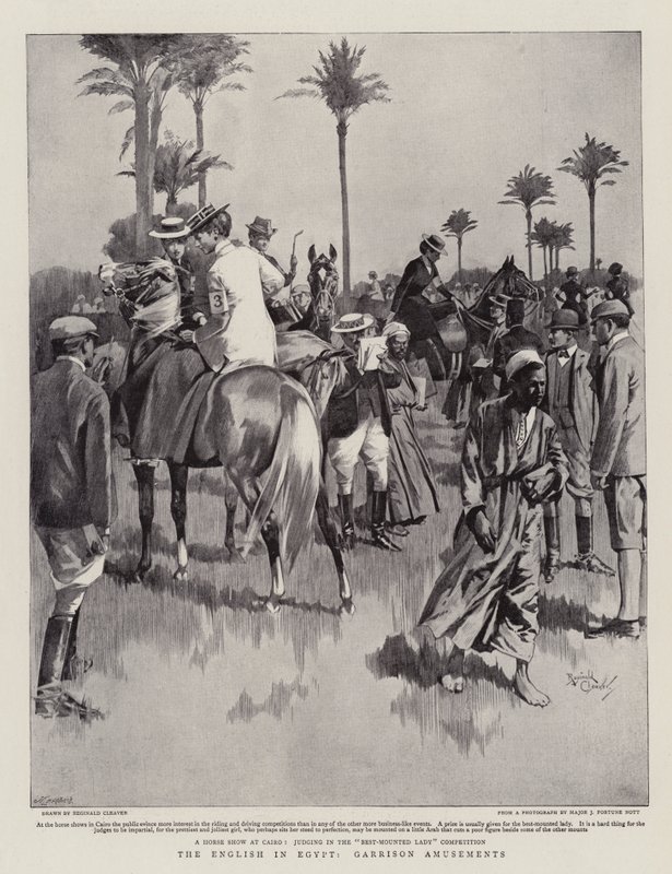 Egy angol Egyiptomban, Garrison Amusements (litográfia) alkotó: Reginald Thomas Cleaver