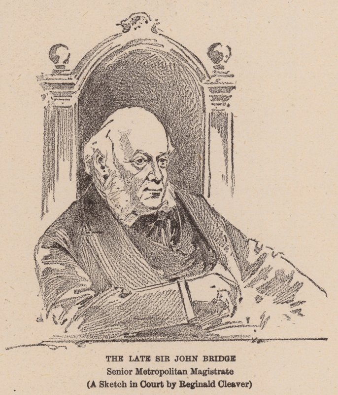 A néhai Sir John Bridge (litográfia) alkotó: Reginald Thomas Cleaver