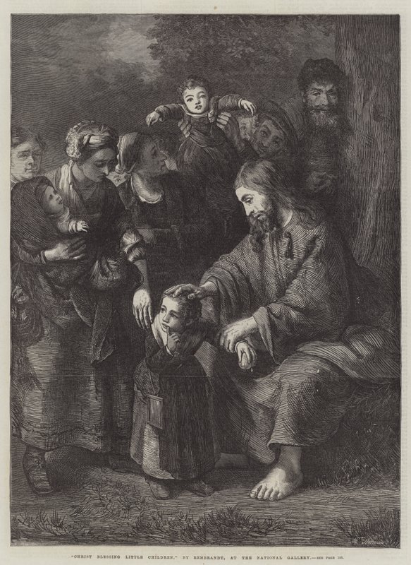 Krisztus áldása Kisgyermekek alkotó: Rembrandt van Rijn
