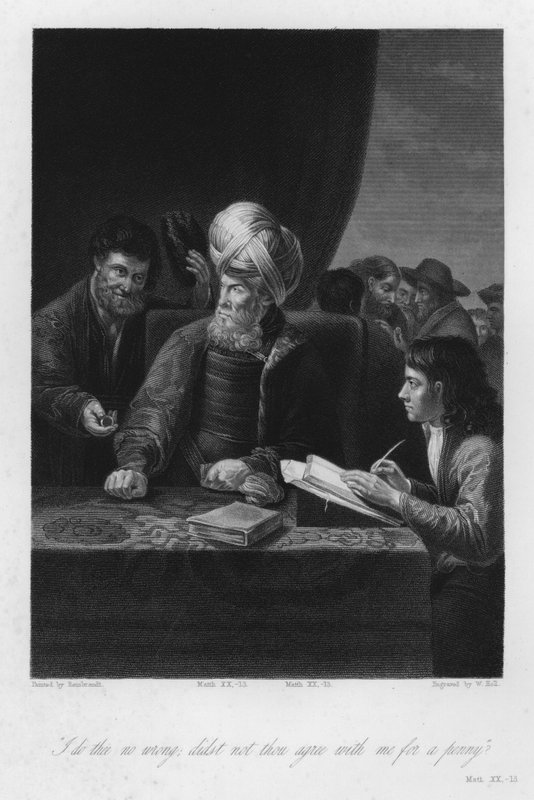 A szőlőhegy ura, Máté XX alkotó: Rembrandt Harmensz. van Rijn (after)