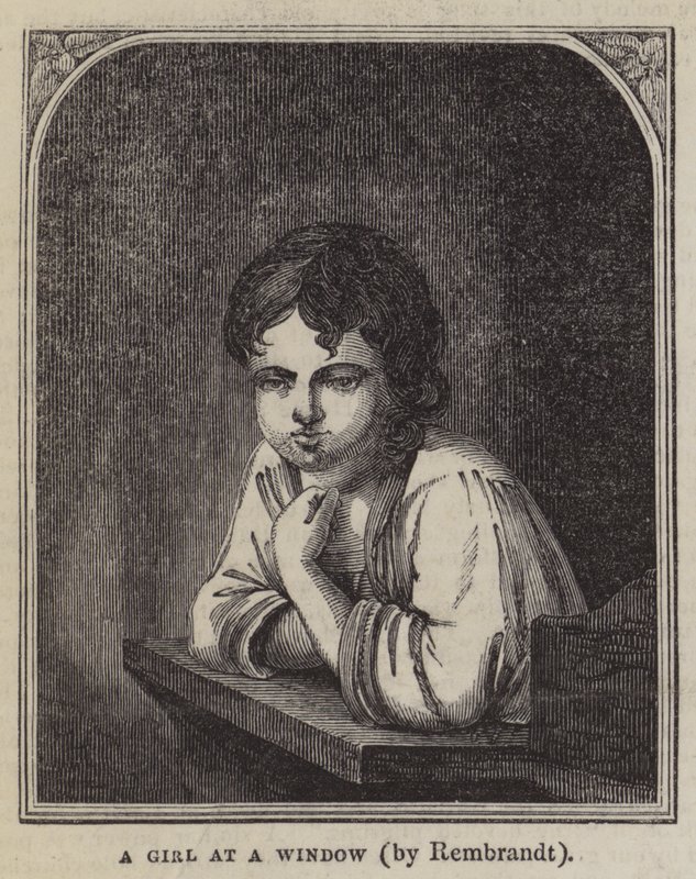 Egy lány az ablakban alkotó: Rembrandt van Rijn
