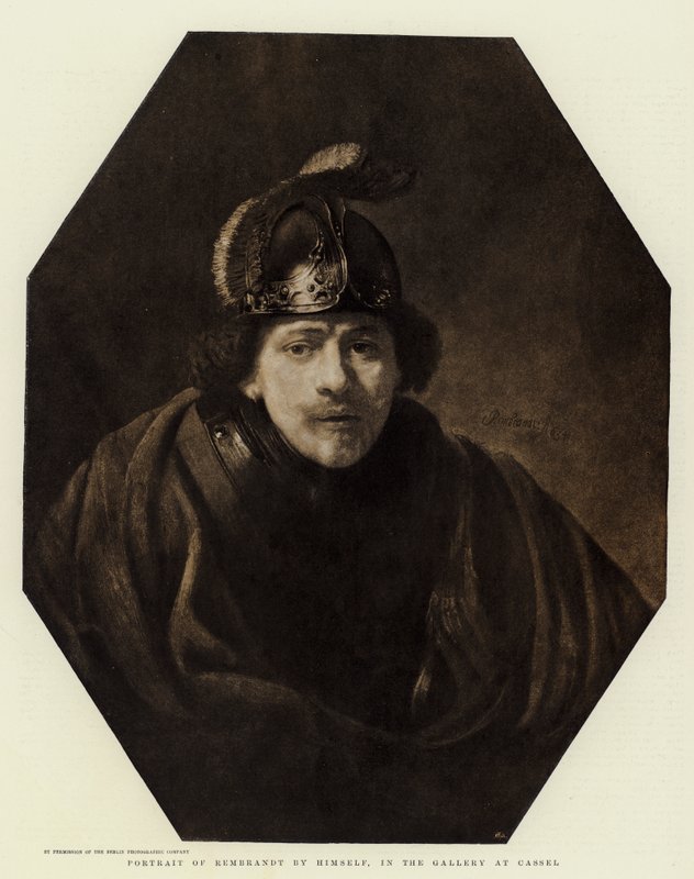 Rembrandt portréja saját maga, a casseli galériában alkotó: Rembrandt van Rijn