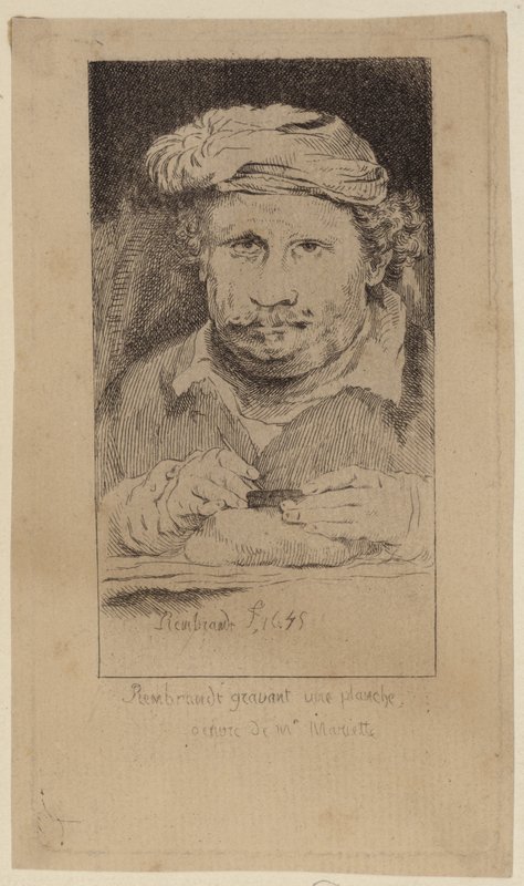 Rembrandt 1645-ös önarckép Mariette gyűjteményében alkotó: Rembrandt van Rijn