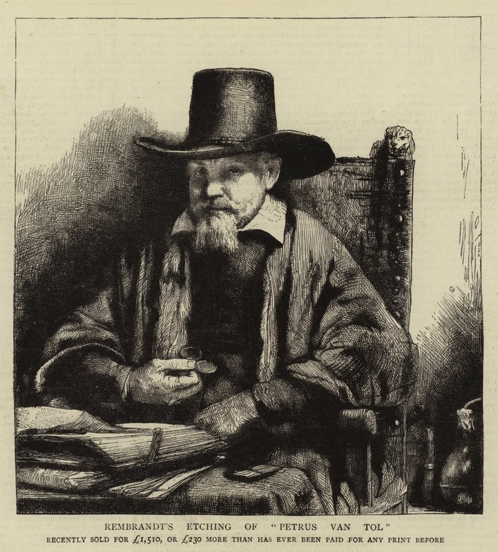 Rembrandt Petrus van Tol metszete alkotó: Rembrandt van Rijn