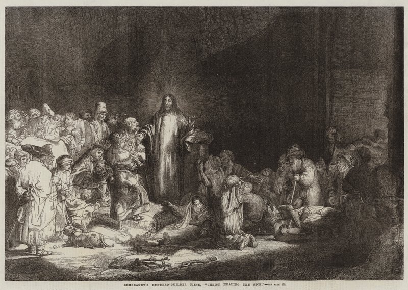 Rembrandt száz guldenes darabja, Krisztus gyógyítja a betegeket alkotó: Rembrandt van Rijn