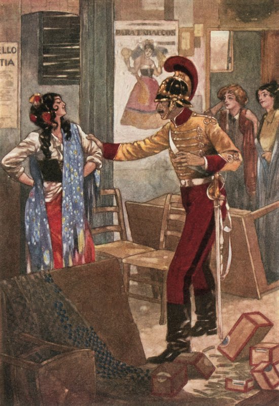 Carmen letartóztatása alkotó: René Bull