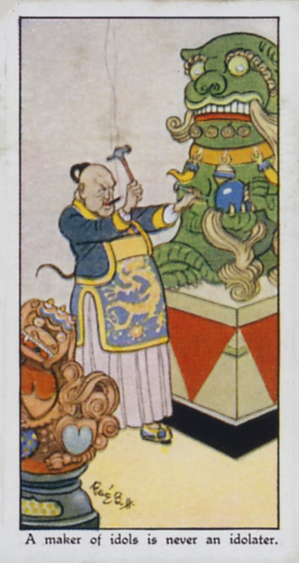 A bálványkészítő soha nem bálványimádó (színes litho) alkotó: René Bull