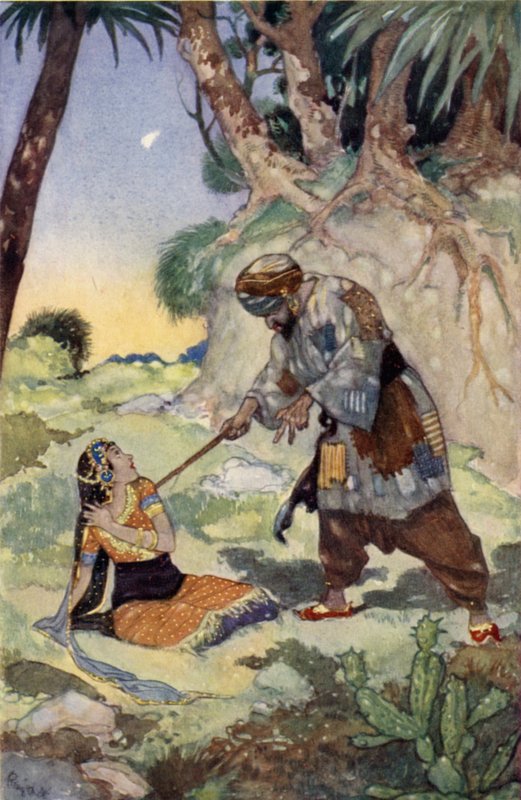 Olyan csúnyán kezdte verni, hogy segítségért kiáltott (színes litho) alkotó: René Bull