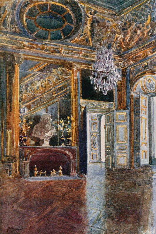 Oeil de Boeuf néven ismert előszoba, Versailles alkotó: Rene Binet