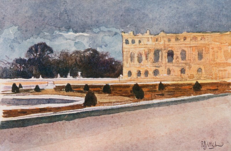 Palota a déli parterréből, Versailles-ból alkotó: Rene Binet