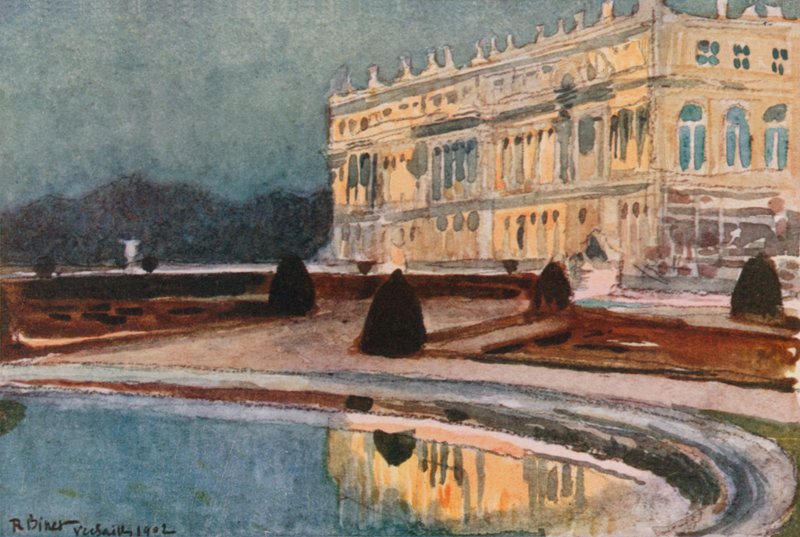 Palota a déli parterre felől, Versailles alkotó: Rene Binet