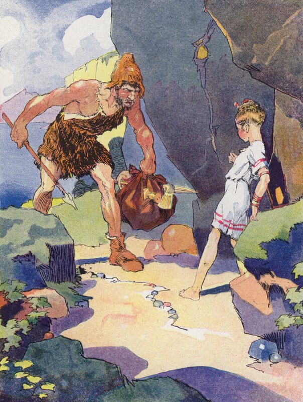 Egy kislány a bronzkorból (színes litó) alkotó: Rene Vincent
