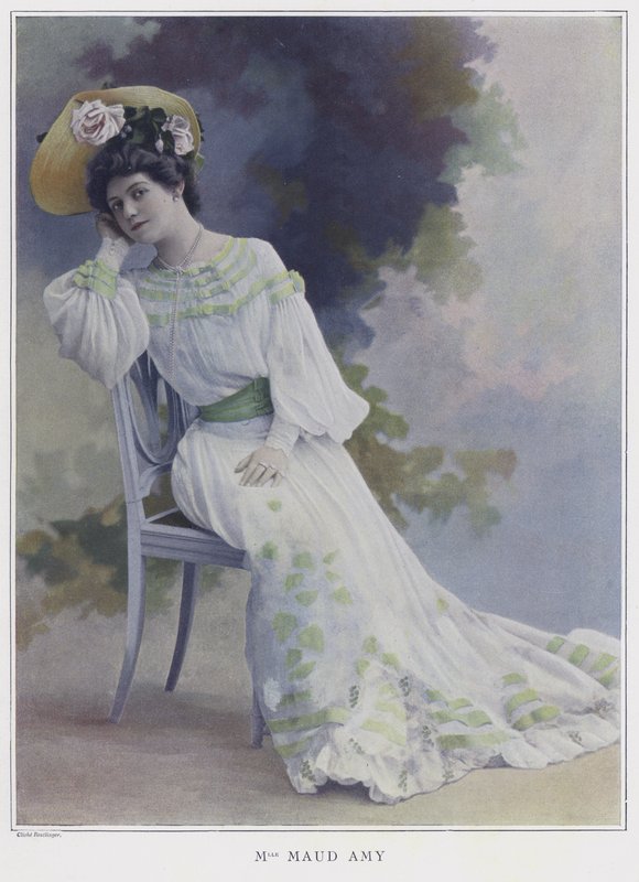 Maud Amy, francia színésznő (színes fotó) alkotó: Reutlinger Studio