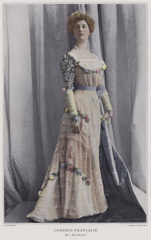 Henriette Henriot, francia színésznő (színes fotó) alkotó: Reutlinger Studio