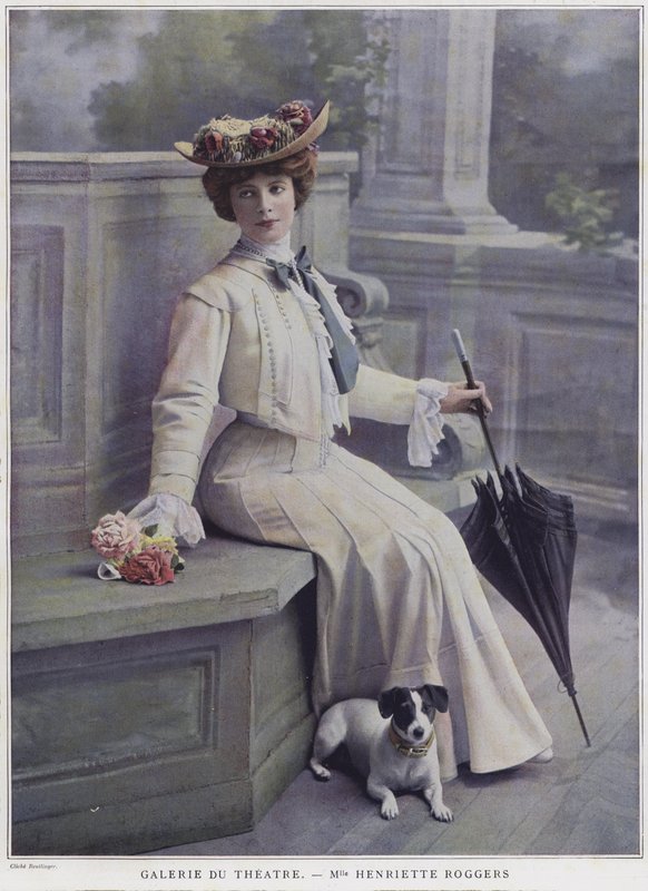 Henriette Roggers, francia színésznő (színes fénykép) alkotó: Reutlinger Studio