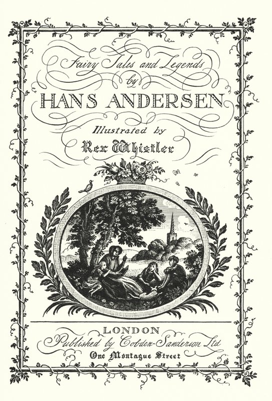 A Mesék és legendák címlapja, Hans Andersen (litho) alkotó: Rex (after) Whistler