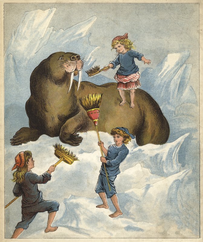 A rozmár fogainak tisztítása (chromolitho) alkotó: Richard Andre