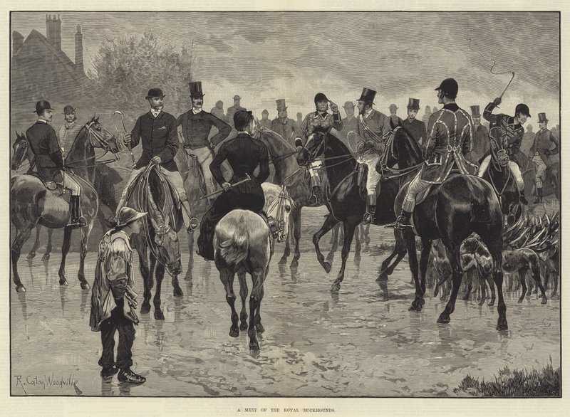 A királyi bakhounds találkozója alkotó: Richard Caton Woodville junior